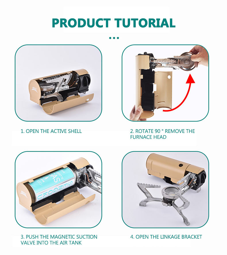 Portable camping cassette stove