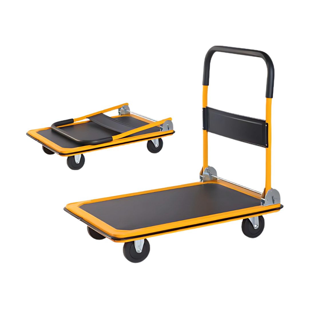 Foldable Flatbed Steel Platform Trolley 300kg Load