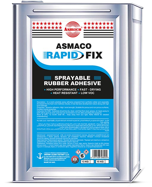 Asmaco Rapid Fix Sprayable Rubber Adhesive 13kg