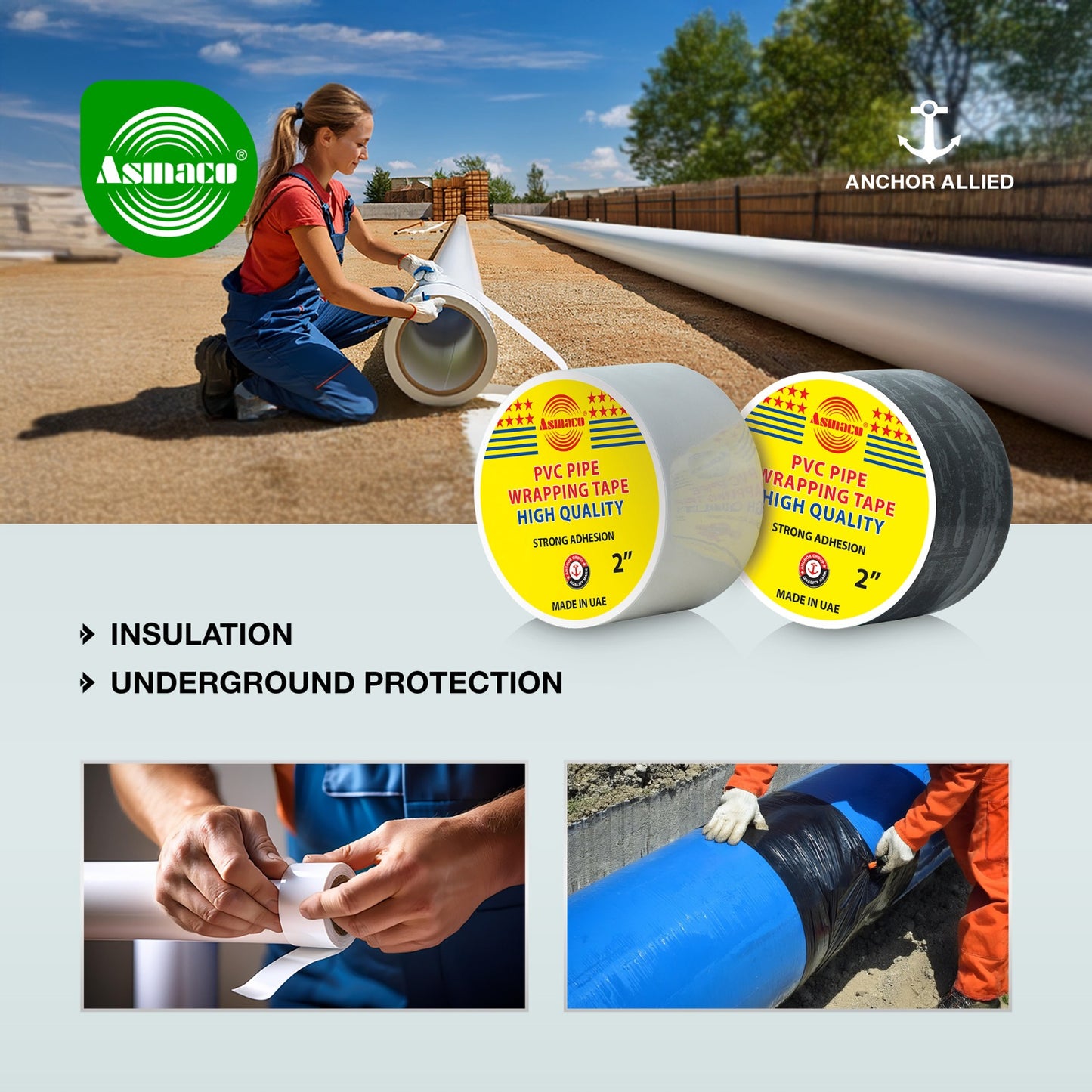 PVC PIPE WRAPPING TAPE 8MM X 80 FEET